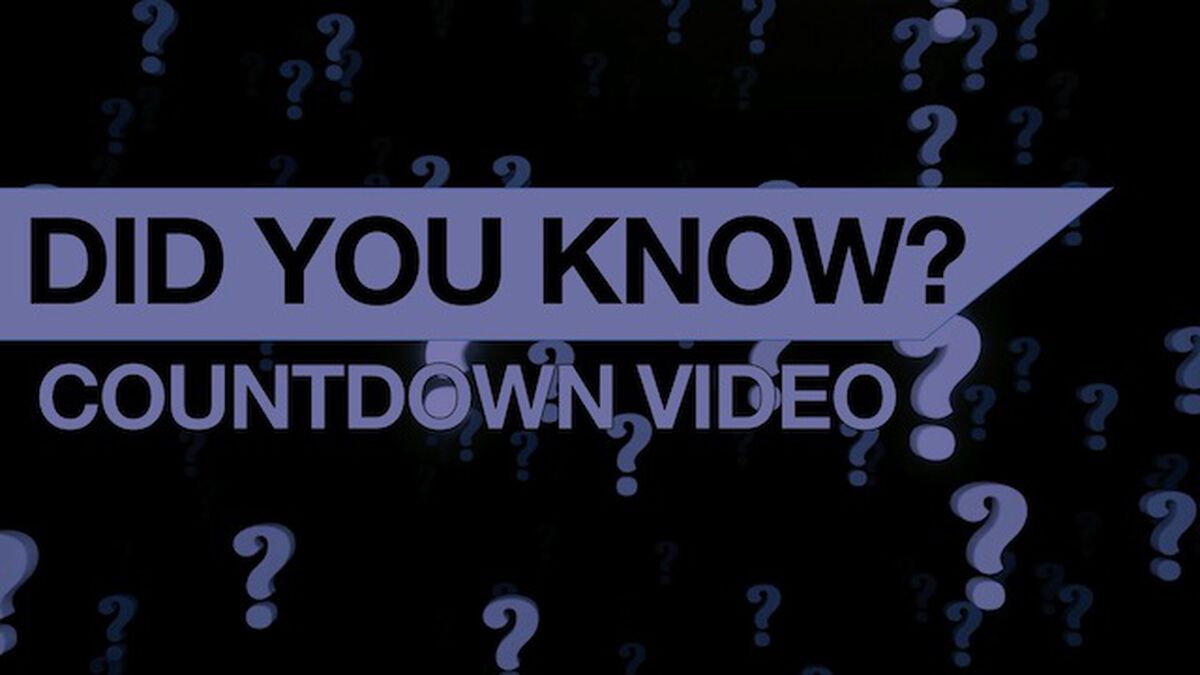 Did You Know? Countdown Video image number null